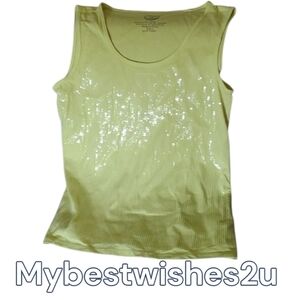 Chico's top women’s size 1 chico's M sz 8 yellow zenergy tank top sleeveless